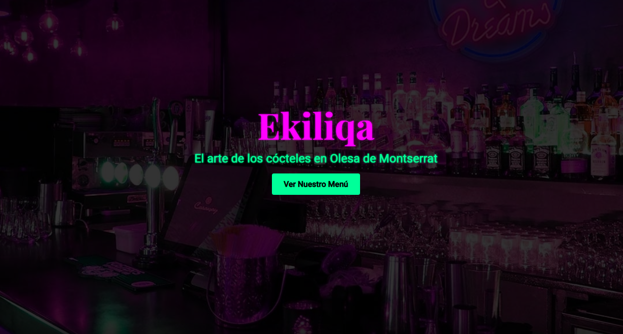 Ejemplo Web Corporativa Bar de Cócteles